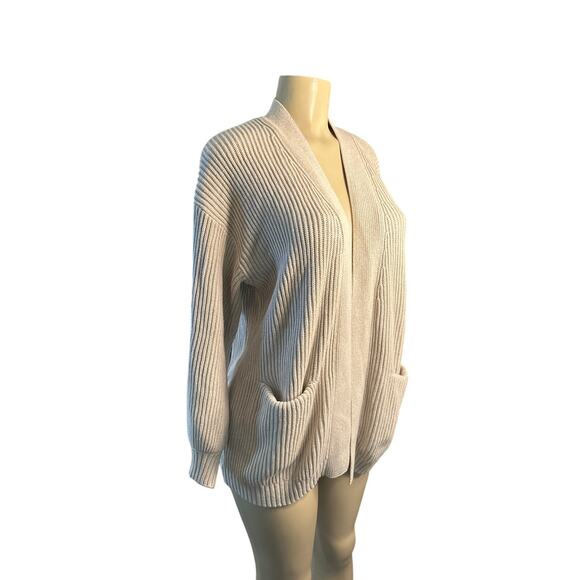 Quince Sweaters - Women S Quince 100% Organic Cotton Oversized Cardigan Sweater Speckled Beige